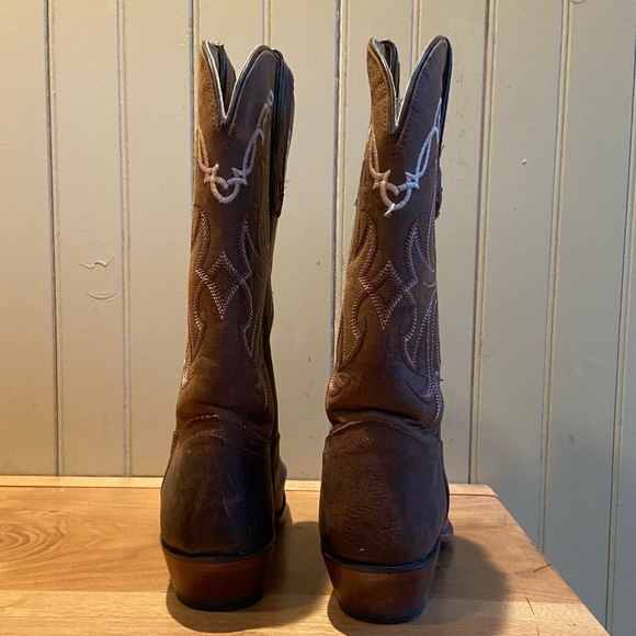 Women's Brown Tony Lama Western Boots 7.5 - Picture 6 of 9